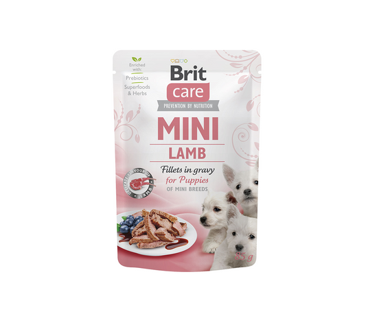 Brit Care Mini Puppy Lamb fillets in gravy