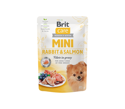 Brit Care Mini Rabbit & Salmon fillets in gravy
